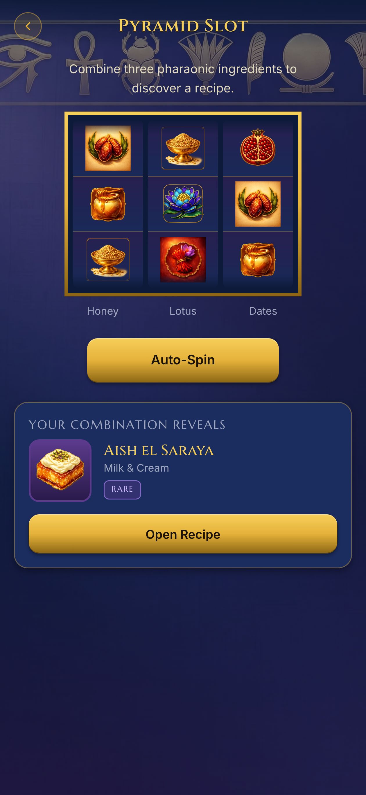 Pyramid slot